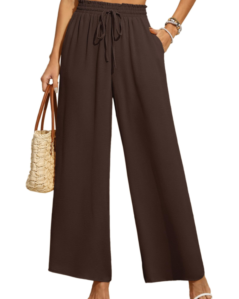 Patricia | Pantalón palazzo de cintura alta
